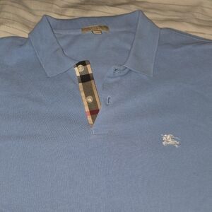 Burberry Light Blue Polo Shirt XXL